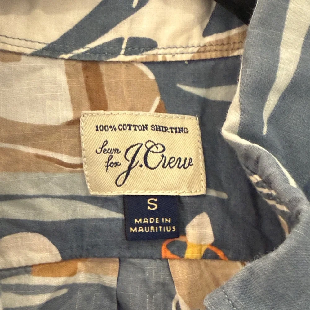 Nautical Print Button-Up Shirt - Blue